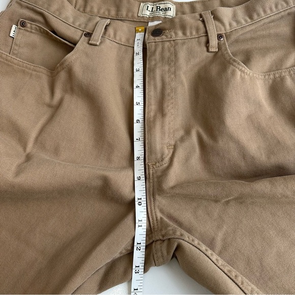 L. L. Bean Canvas Pants Natural Fit Straight Leg Brown 36 x 32 Men’s Cotton - Picture 4 of 7
